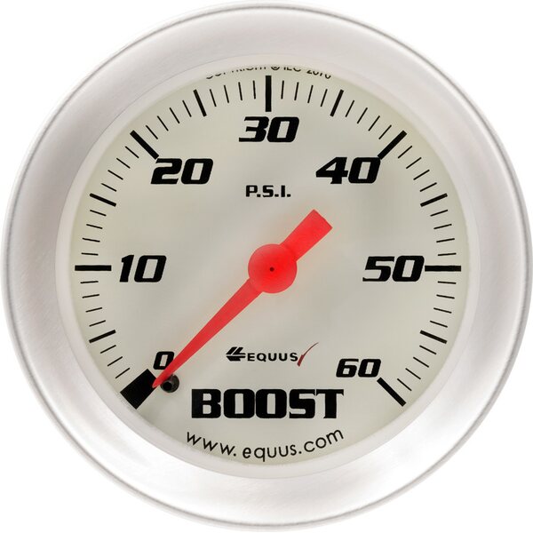 EQUUS - E8256 - 2.0 Dia Boost Gauge Silver  60psi