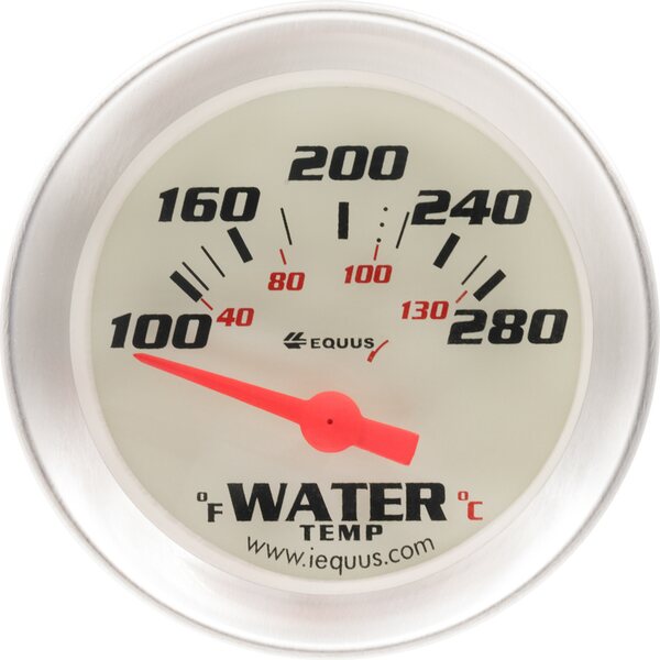 EQUUS - E8262 - 2.0 Dia Water Temp Gauge Silver  100-280