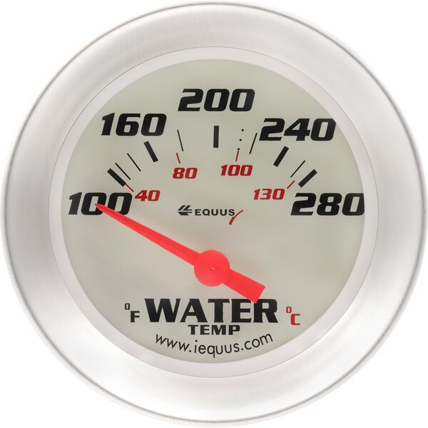 EQUUS - E8462 - 2-5/8 Dia Water Temp Gauge Silver  100-280