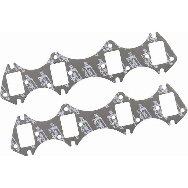 Mr. Gasket - 5952 - 390-428 Ford Exh. Gasket  - Ultra-Seal - 1.560 x 2.320 in Rectangle Port - Steel Core Laminate - 8-Bolt Holes - Ford FE-Series