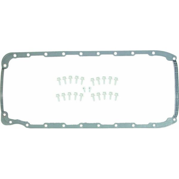 Mr. Gasket - 6663G - 1-Piece Oil Pan Gasket BBC 396-454