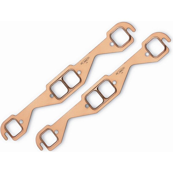Mr. Gasket - 7153 - Copper Exh Gasket SBC  - Copperseal - 1.450 x 1.550 in Rectangle Port - Copper - Small Block Chevy