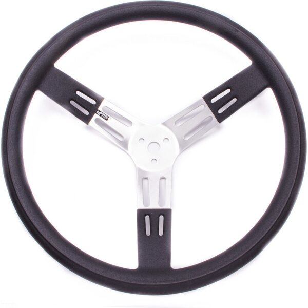 Longacre - 52-56811 - 17in. Steering Wheel Black Alum. Smooth Grip
