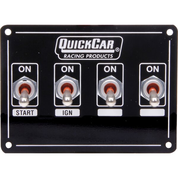 QuickCar - 50-7431 - Ignition Panel Extreme 4 Switch Single Ignition