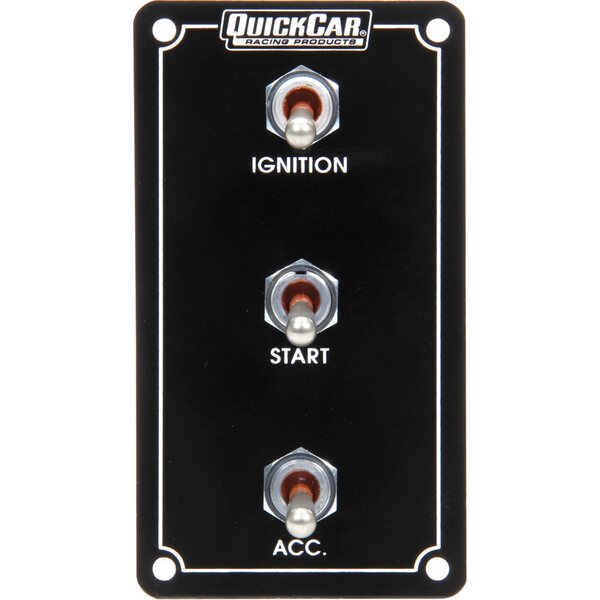 QuickCar - 50-7911 - Ign. Panel Extreme Vert. 3 Switch Dual Ignition