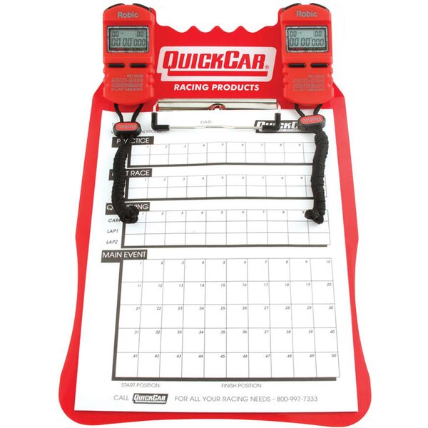 QuickCar - 51-051 - Clipboard Timing System Red