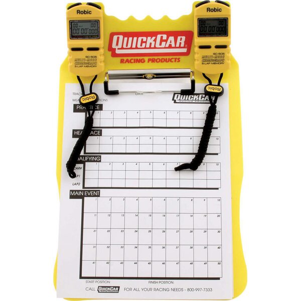 QuickCar - 51-053 - Clipboard Timing System Yellow