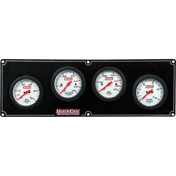 QuickCar - 61-7021 - 4 Gauge Extreme Panel OP/WT/OT/FP