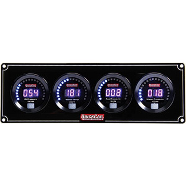 QuickCar - 67-4026 - Digital 4-Gauge Panel OP/WT/FP/WP