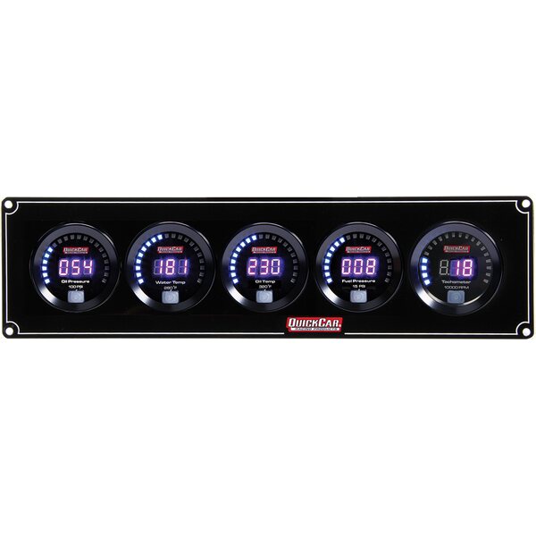 QuickCar - 67-4051 - Digital 4-1 Gauge Panel OP/WT/OT/FP w/Tach