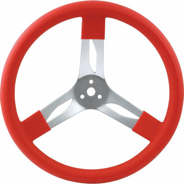 QuickCar - 68-0011 - 15in Steering Wheel Alum Red