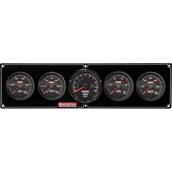 QuickCar - 69-4056 - Redline 4-1 Gauge Panel OP/WT/FP/WP w/Recall Tac