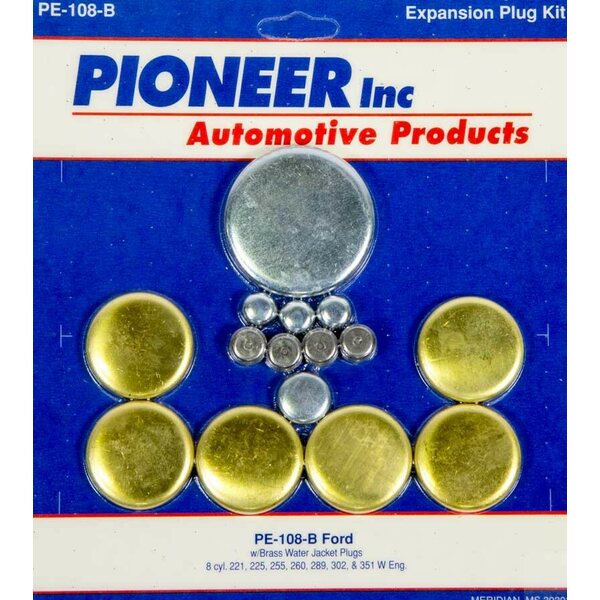 Pioneer - PE-108-B - 302 Ford Freeze Plug Kit - Brass