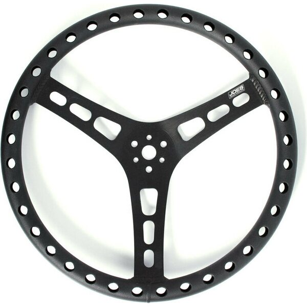 JOES Racing Products - 13515-B - 15in LW Steering Wheel Alum Dished Black