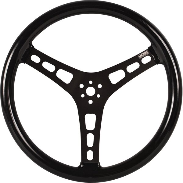JOES Racing Products - 13515-CB - Steering Wheel 15in Blk Dished Rubber Coated
