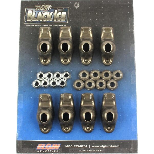 Elgin SBC Black Ice Rocker Arm Kit 1.6 Ratio (8pk) Elgin SBC Black Ice Rocker Arm Kit 1.6 Ratio (8pk)