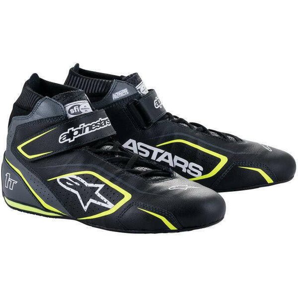 Alpinestars USA - 2710122-1055-10 - Shoe Tech-1T V3 Black / Flu Yellow Size 10