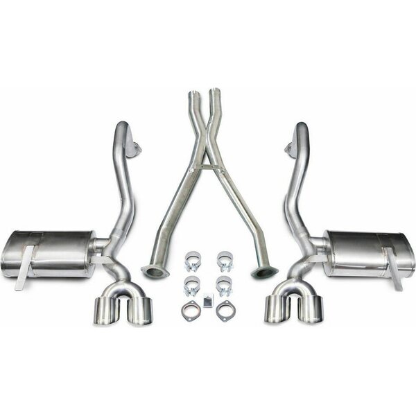 Corsa Performance - 14962 - Exhaust Cat-Back + X-Pip e - 2.5in Cat-Back + X-P