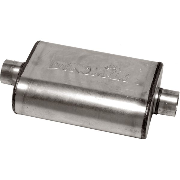 Dynomax - 17218 - Muffler - Ultra Flo Welded - 2-1/2 in Center Inlet - 2-1/2 in Center Outlet - 14 x 9-3/4 x 4-1/2 in Oval Body - 19