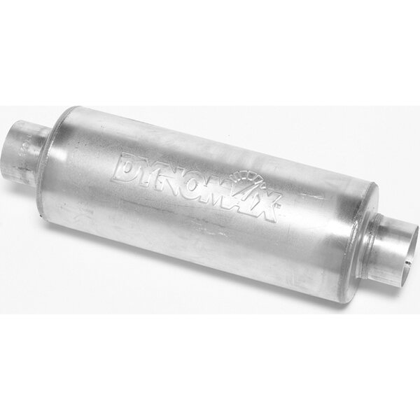 Dynomax - 17224 - Muffler - Ultra Flo Welded - 3-1/2 in Center Inlet - 3-1/2 in Center Outlet - 16 x 6 in Round Body - 21