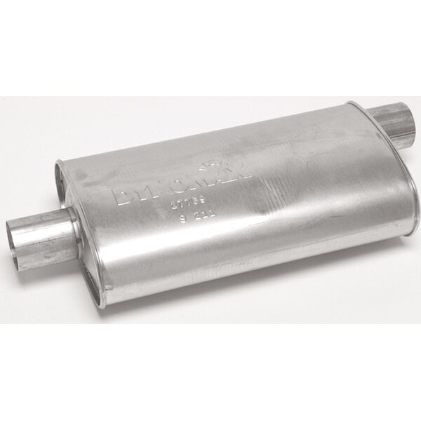 Dynomax - 17769 - Muffler - Super Turbo - 3 in Offset Inlet - 3 in Center Outlet - 20 x 5-1/2 x 11 in Oval - 27