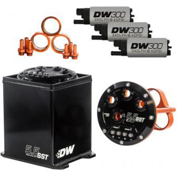 Deatschwerks - 6-301-55ST - 5.5L Staged Surge Tank Universal