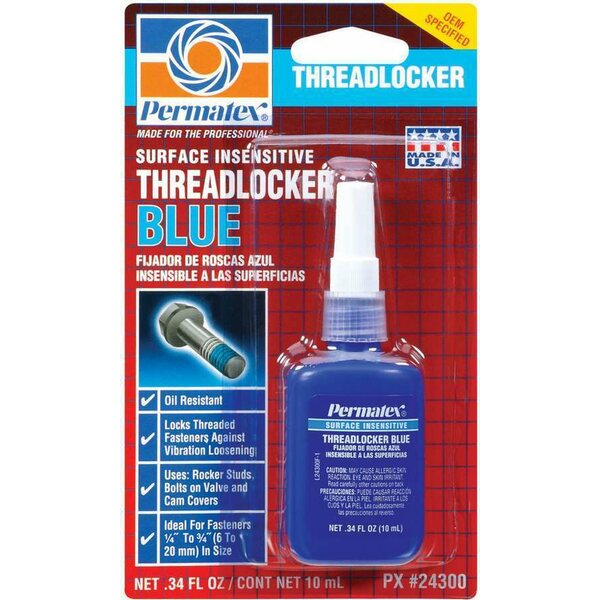 Permatex - 24300 - Medium Threadlocker 10ml Bottle - Blue