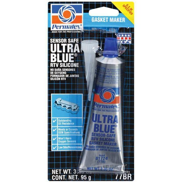 Permatex - 81724 - Ultra Blue Gasket Maker 3oz Carded Tube