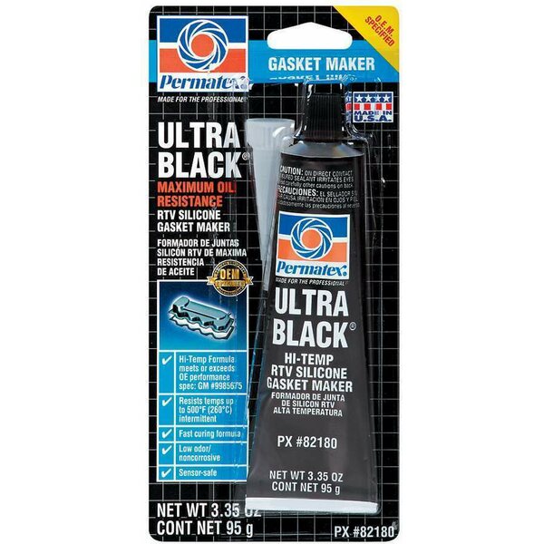 Permatex - 82180 - Ultra Black Gasket Maker 3.35 oz Carded Tube