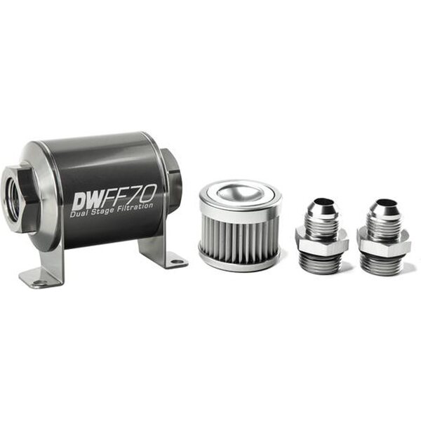Deatschwerks - 8-03-070-010K-8 - In-line Fuel Filter Kit 8an 10-Micron