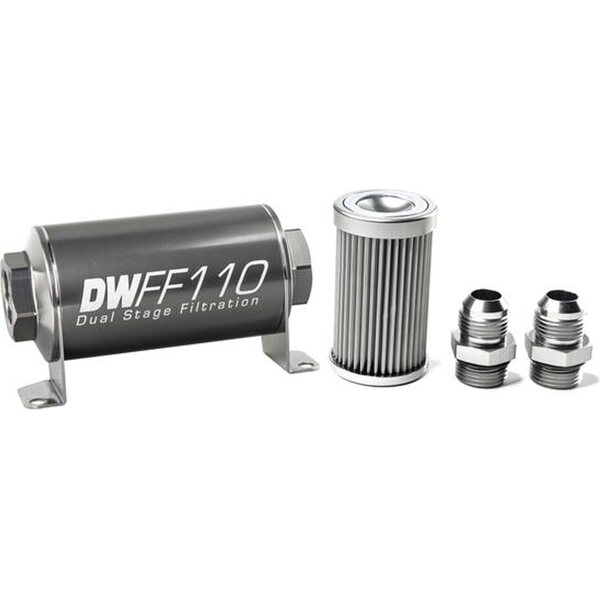 Deatschwerks - 8-03-110-010K-10 - In-line Fuel Filter Kit 10an 10-Micron