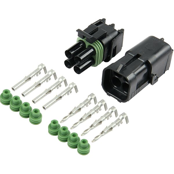 Allstar Performance - 76269 - 4-Wire Weather Pack Connector Kit Square