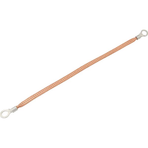 Allstar Performance - 76330-12 - Copper Ground Strap 12in w/ 3/8in Ring Terminals