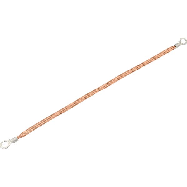 Allstar Performance - 76330-18 - Copper Ground Strap 18in w/ 3/8in Ring Terminals