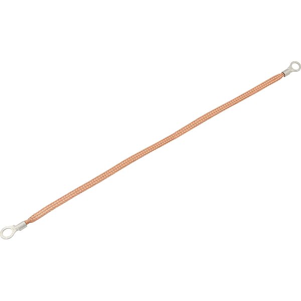 Allstar Performance - 76330-24 - Copper Ground Strap 24in w/ 3/8in Ring Terminals