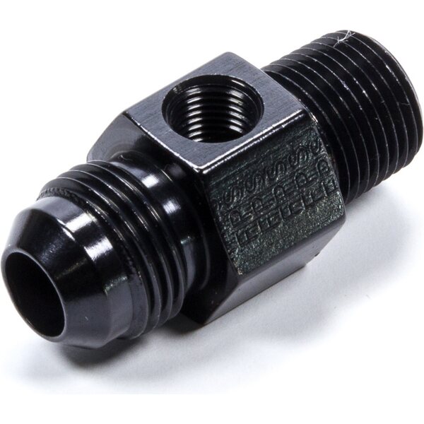 Fragola - 495004-BL - #8 X 3/8MPT Inline Gauge Adapter Fitting Black