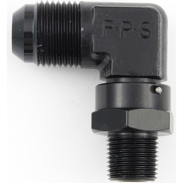 Fragola - 499104-BL - #4 x 1/8 MPT 90 Deg Swivel Adapter Black