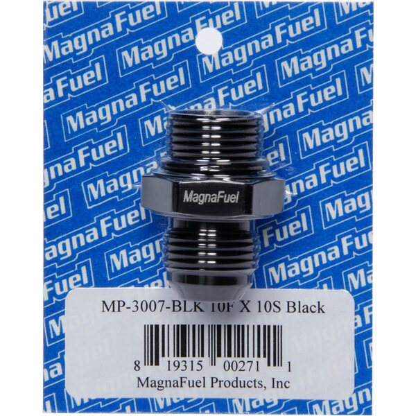 Magnafuel - MP-3007-BLK - #10an to #10an Straight Fitting Black
