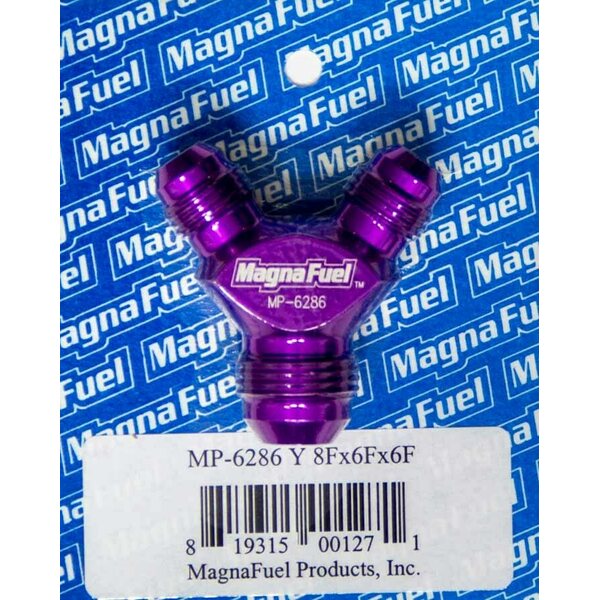 Magnafuel - MP-6286 - Y-Fitting - 2 #6 Male & 1 #8