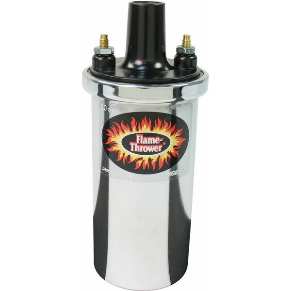 Pertronix Ignition - 40501 - Flame-Thrower Coil - Chrome oil filled 3 ohm