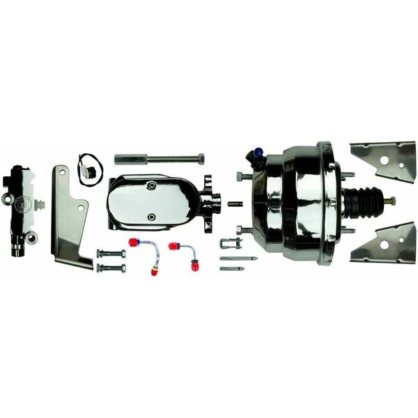 Right Stuff Detailing - J81315171 - Chrome 8in Dual Booster and Master Cylinder
