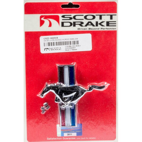 Scott Drake - C5ZZ-16229-B - 2005-12 Mustang Running Horse Grille Emblem