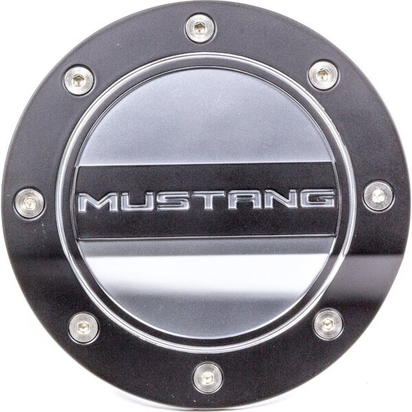 Scott Drake - FR3Z-6640526-MB - Fuel Door Mustang Black/ Silver 15-   Mustang