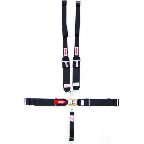 Simpson Safety - 29064BKH - Harness Set 5pt HANS L/L W/A P/D Black