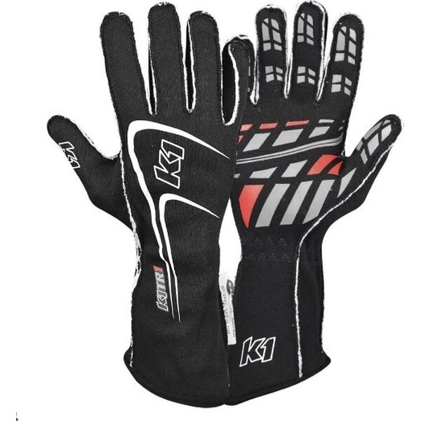 K1 RaceGear - 23-TR1-N-L - Glove Track1 Black Large SFI 5