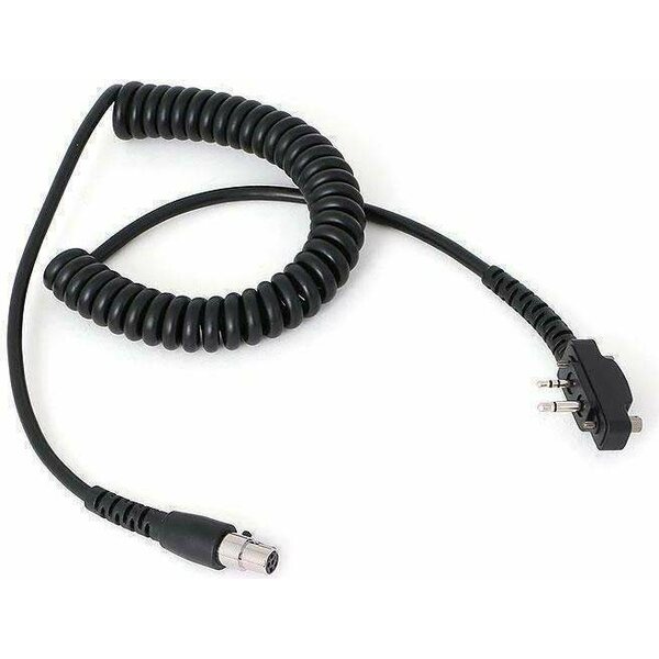 Rugged Radios - CC-ICOM-B - Cord Coiled Headset to Radio ICOM Bolt-On 2 Pin