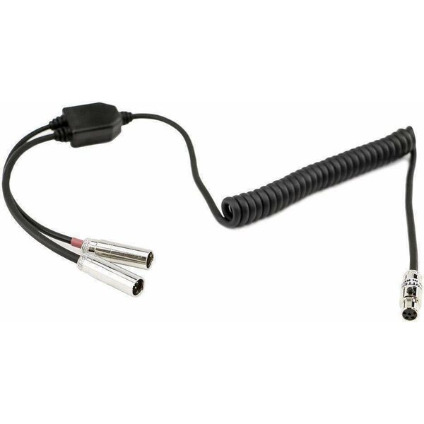 Rugged Radios - CC-SPOTTER-SPL - Cord Coiled Headset to Dual Radio Adaptor