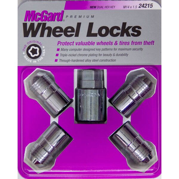 McGard - 24215 - Wheel Lock Set 14mmx1.5 Cone Seat