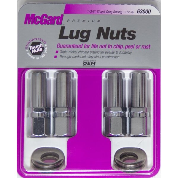 McGard - 63000 - LUG NUT 1/2 X-LONG SHANK W/ OFFSET WASHER RACE (4