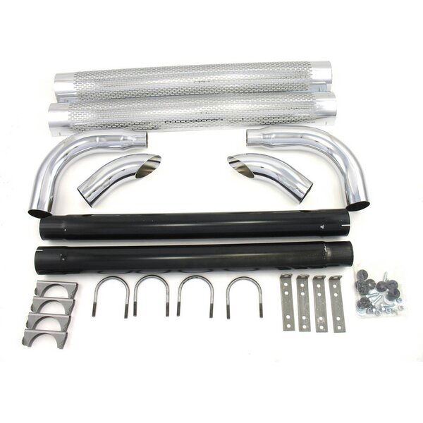 Patriot Exhaust - H1070 - Chrome Side Pipes - 70in